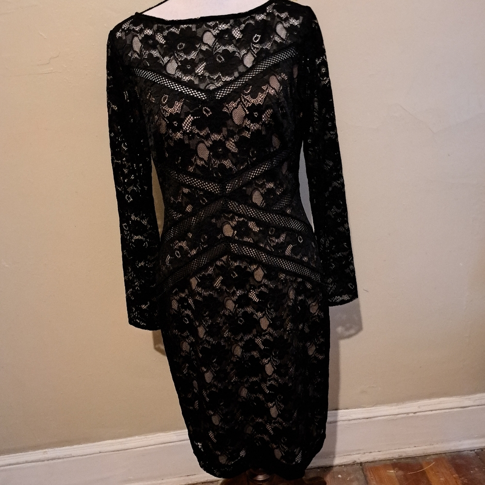 LAUREN size 8 black dress.